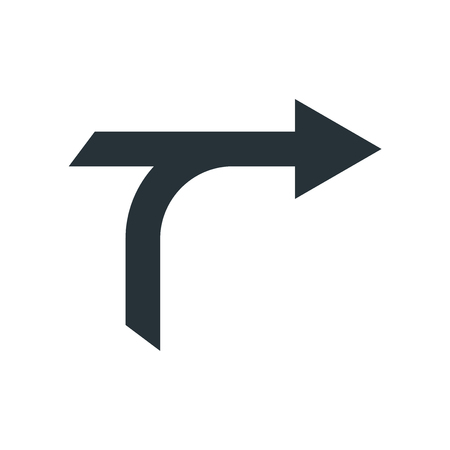 Right arrow icon vector isolated on white background for your web and mobile app design, Right arrow logo conceptのイラスト素材