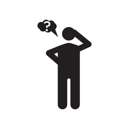 Thinking icon vector isolated on white background for your web and mobile app design, Thinking logo conceptのイラスト素材
