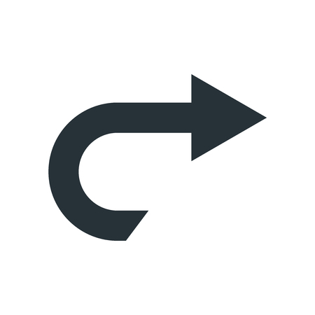 Right arrow icon vector isolated on white background for your web and mobile app design, Right arrow logo conceptのイラスト素材