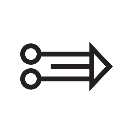 Right arrow icon vector isolated on white background for your web and mobile app design, Right arrow logo conceptのイラスト素材