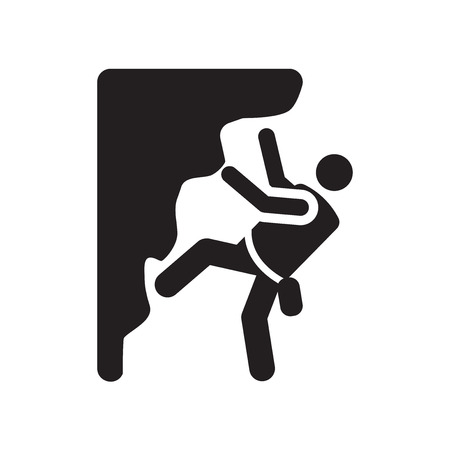 Climbing icon vector isolated on white background for your web and mobile app design, Climbing logo conceptのイラスト素材