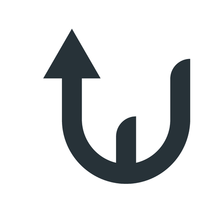 Up arrow icon vector isolated on white background for your web and mobile app design, Up arrow logo conceptのイラスト素材