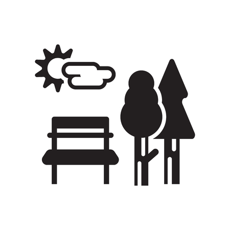 Sunny Park icon vector isolated on white background for your web and mobile app design, Sunny Park logo conceptのイラスト素材