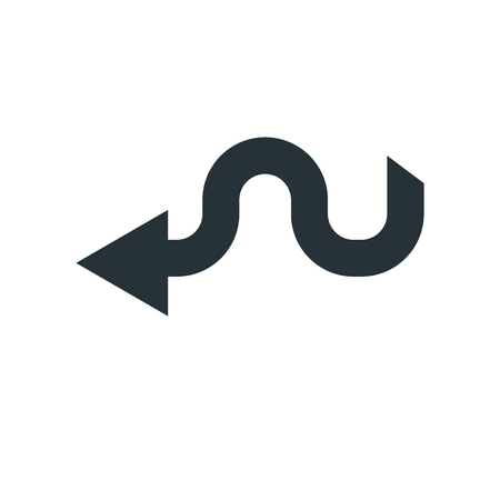 Left arrow icon vector isolated on white background for your web and mobile app design, Left arrow logo conceptのイラスト素材