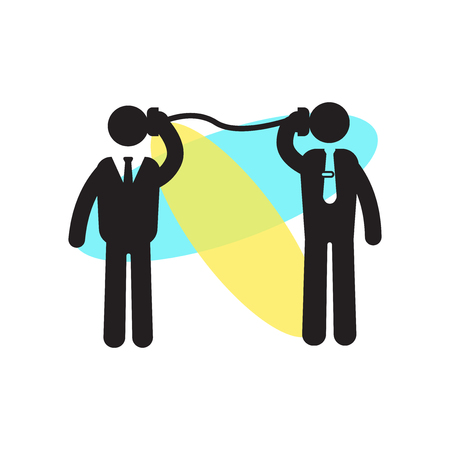 Businessmen business communication techniques icon vector isolated on white background for your web and mobile app design, Businessmen business communication techniques logo conceptのイラスト素材