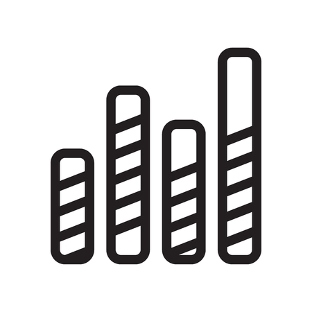 Bar chart icon vector isolated on white background for your web and mobile app design, Bar chart logo conceptのイラスト素材