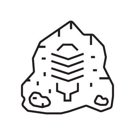 Rock art icon vector isolated on white background for your web and mobile app design, Rock art logo conceptのイラスト素材