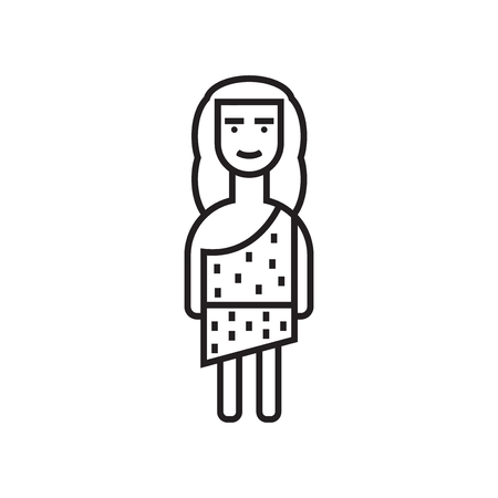 Troglodyte icon vector isolated on white background for your web and mobile app design, Troglodyte logo conceptのイラスト素材