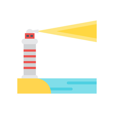 Lighthouse icon vector isolated on white background for your web and mobile app design, Lighthouse logo conceptのイラスト素材
