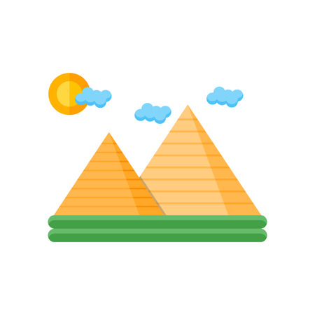 Pyramids icon vector isolated on white background for your web and mobile app design, Pyramids logo conceptのイラスト素材