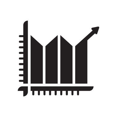 Bar chart icon vector isolated on white background for your web and mobile app design, Bar chart logo conceptのイラスト素材