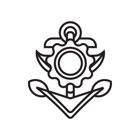 Anchor icon vector isolated on white background for your web and mobile app design, Anchor logo conceptのイラスト素材