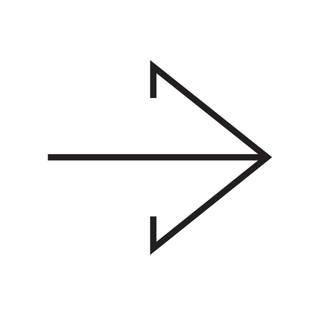Right arrow icon vector isolated on white background for your web and mobile app design, Right arrow logo conceptのイラスト素材