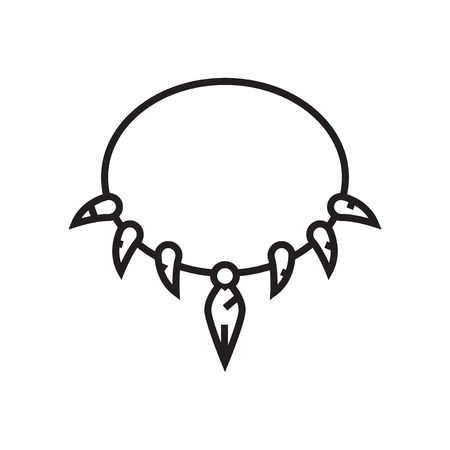 Necklace icon vector isolated on white background for your web and mobile app design, Necklace logo conceptのイラスト素材