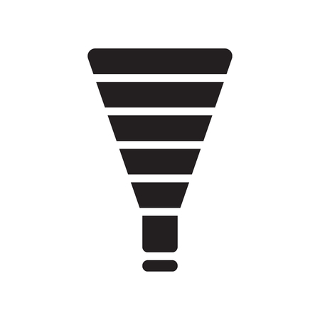 Funnel icon vector isolated on white background for your web and mobile app design, Funnel logo conceptのイラスト素材