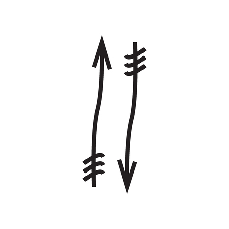 Up and down arrows icon vector isolated on white background for your web and mobile app design, Up and down arrows logo conceptのイラスト素材