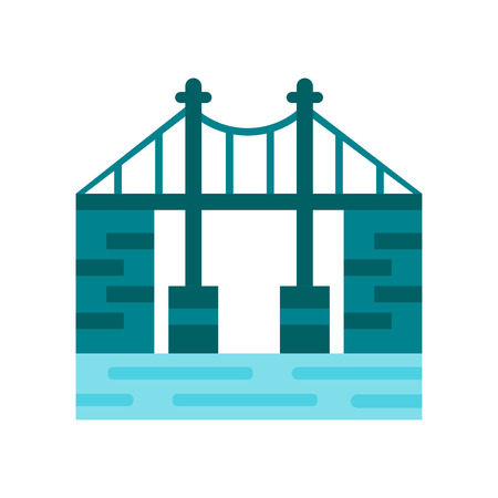 Bridge icon vector isolated on white background for your web and mobile app design, Bridge logo conceptのイラスト素材