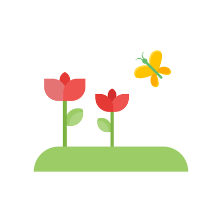 Flowers icon vector isolated on white background for your web and mobile app design, Flowers logo conceptのイラスト素材