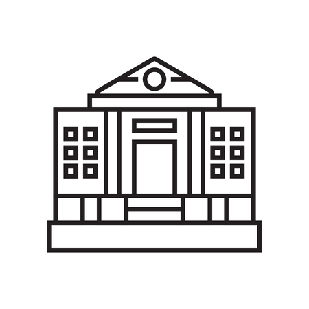 Museum icon vector isolated on white background for your web and mobile app design, Museum logo conceptのイラスト素材