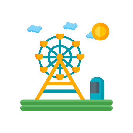 Amusement park icon vector isolated on white background for your web and mobile app design, Amusement park logo conceptのイラスト素材