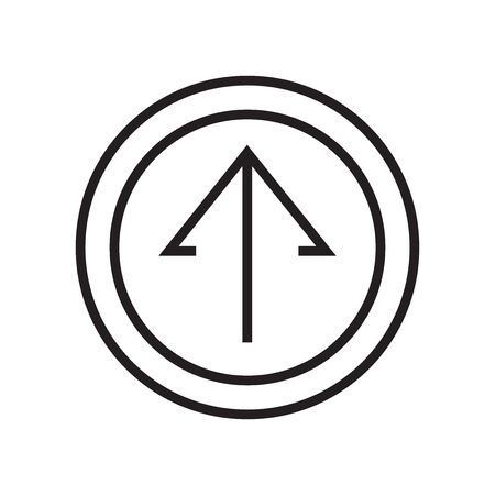 Up arrow icon vector isolated on white background for your web and mobile app design, Up arrow logo conceptのイラスト素材