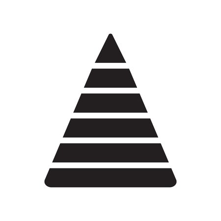 Pyramid chart icon vector isolated on white background for your web and mobile app design, Pyramid chart logo conceptのイラスト素材