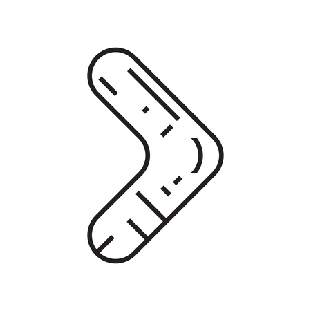 Boomerang icon vector isolated on white background for your web and mobile app design, Boomerang logo conceptのイラスト素材