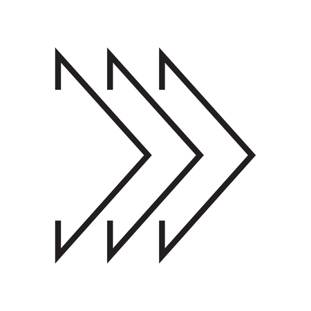 Right chevron icon vector isolated on white background for your web and mobile app design, Right chevron logo conceptのイラスト素材