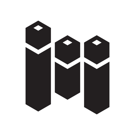 Bar chart icon vector isolated on white background for your web and mobile app design, Bar chart logo conceptのイラスト素材