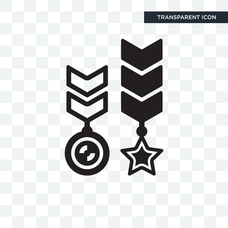 Medal vector icon isolated on transparent backgroundのイラスト素材