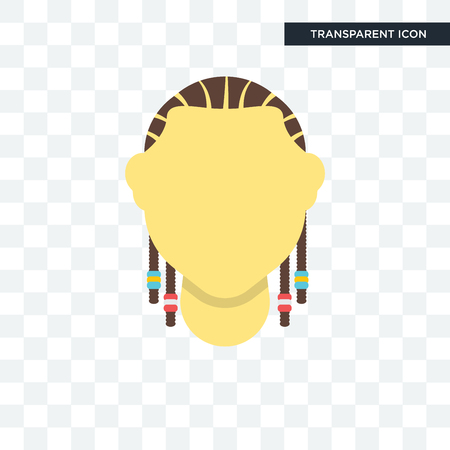 Man hair vector icon isolated on transparent backgroundのイラスト素材