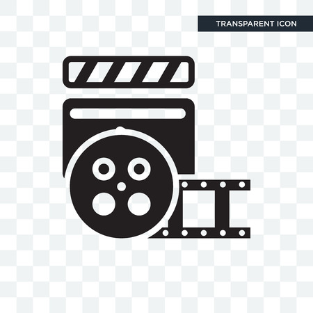 Cinema vector icon isolated on transparent backgroundのイラスト素材