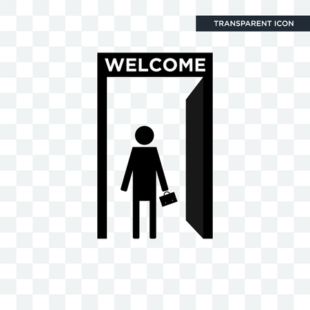 new employee vector icon isolated on transparent backgroundのイラスト素材