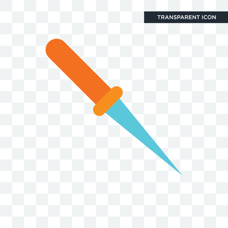 Paper knife vector icon isolated on transparent backgroundのイラスト素材