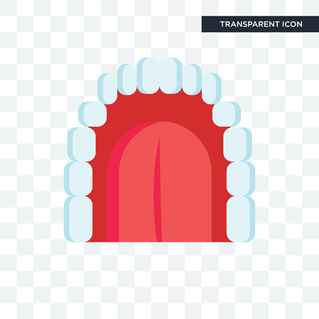 Teeth vector icon isolated on transparent backgroundのイラスト素材