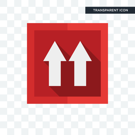this side up vector icon isolated on transparent background, this side up logo conceptのイラスト素材