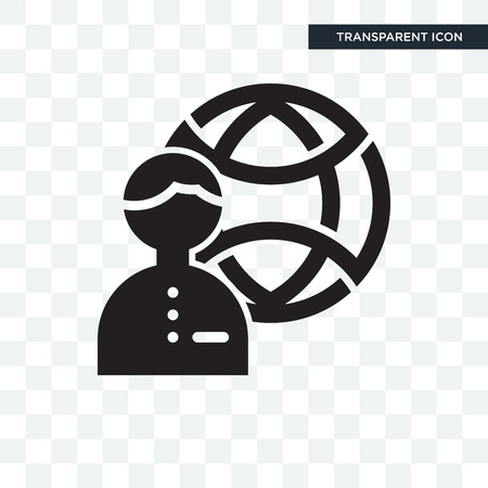 Global vector icon isolated on transparent background, Global logo conceptのイラスト素材
