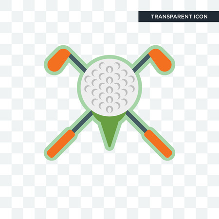golf tournament vector icon isolated on transparent background, golf tournament logo conceptのイラスト素材