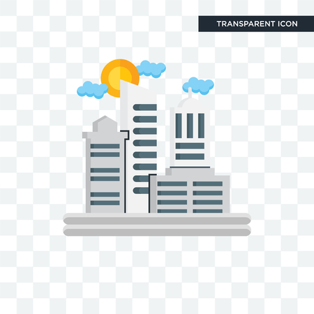 City vector icon isolated on transparent background, City logo conceptのイラスト素材