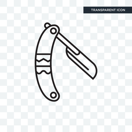 Razor vector icon isolated on transparent background, Razor logo conceptのイラスト素材