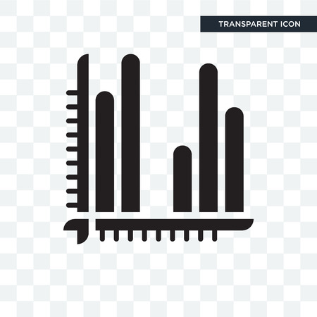 Bar chart vector icon isolated on transparent background, Bar chart logo conceptのイラスト素材