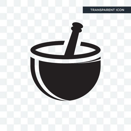 Mortar vector icon isolated on transparent background, Mortar logo conceptのイラスト素材
