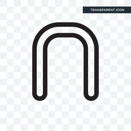 The intersection of vector icon isolated on transparent background, The intersection of logo conceptのイラスト素材