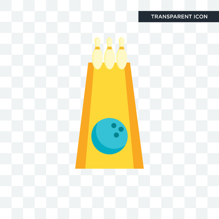 Bowling vector icon isolated on transparent background, Bowling logo conceptのイラスト素材