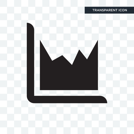 Spike chart vector icon isolated on transparent background, Spike chart logo conceptのイラスト素材