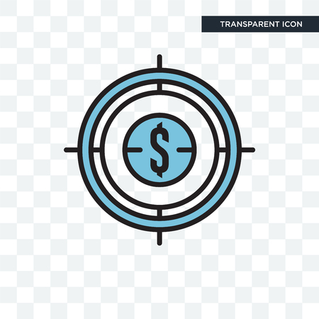 Target vector icon isolated on transparent background, Target logo conceptのイラスト素材