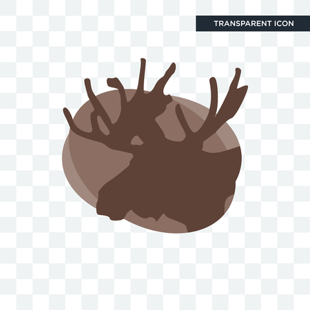 moose vector icon isolated on transparent background, moose logo conceptのイラスト素材