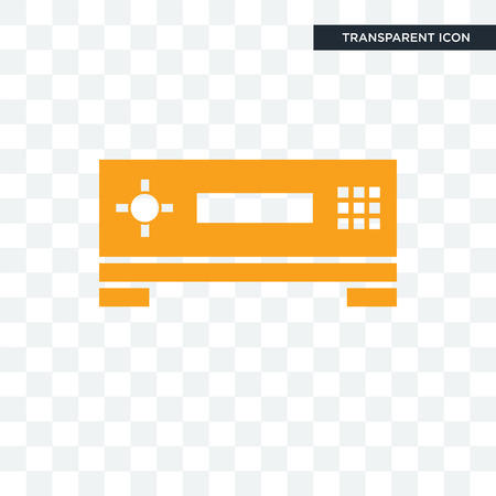set top box vector icon isolated on transparent background, set top box logo concept