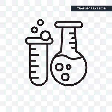 Chemistry vector icon isolated on transparent background, Chemistry logo conceptのイラスト素材