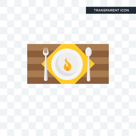 Hot dish vector icon isolated on transparent background, Hot dish logo conceptのイラスト素材